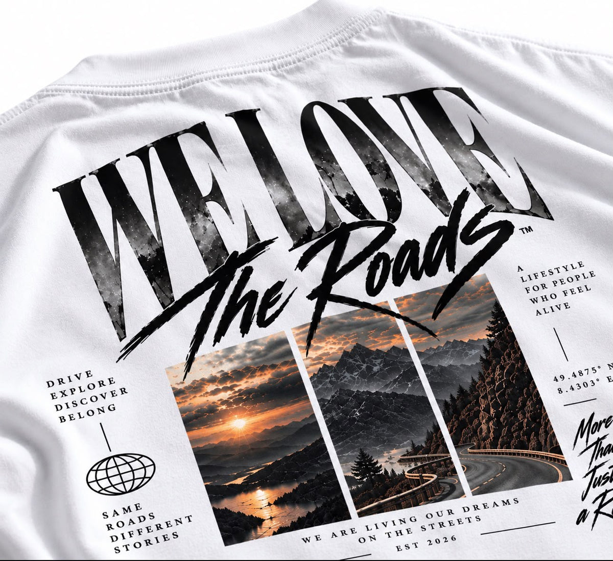 WE LOVE THE ROADS – Roadtrip Edition | Oversized T-Shirt